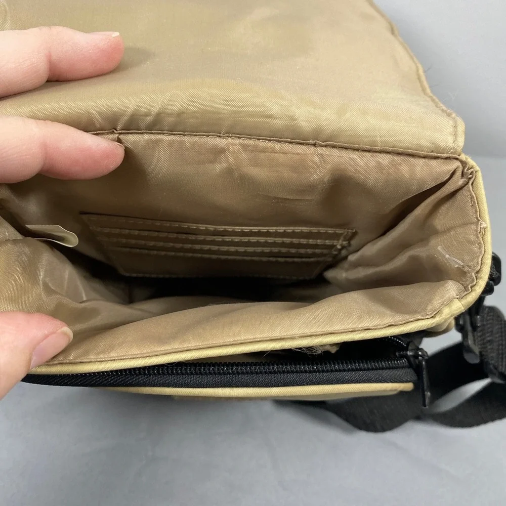 Unbranded Crossbody Messenger Bag‎ Khaki Black Utility Techwear Hiking Gorpcore
